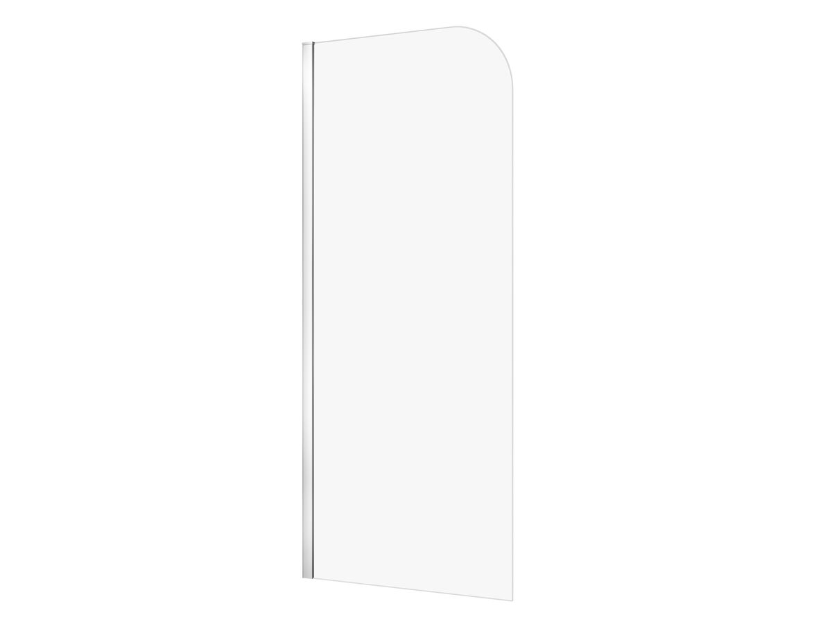 reece Kado Lux Frameless Curved Panel with Wall Channel Clear Glass 900mm Chrome