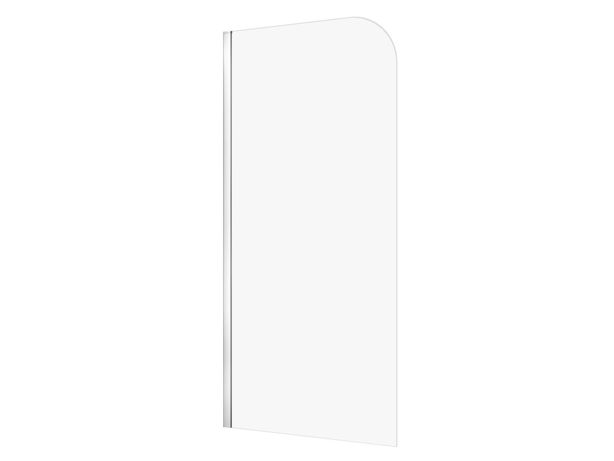 reece Kado Lux Frameless Curved Panel with Wall Channel Clear Glass 1000mm Chrome
