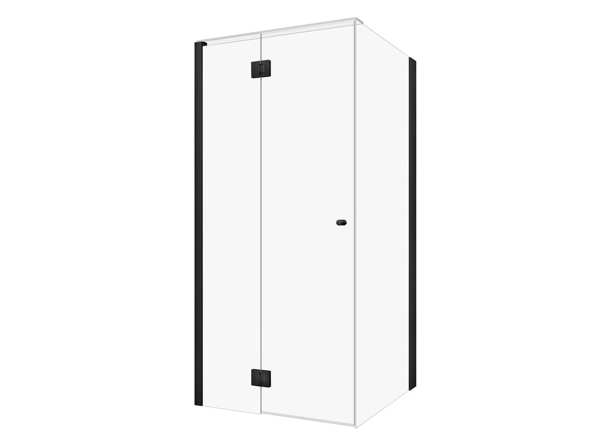 reece Kado Lux Frameless Enclosure with Wall Channel 1000 x 1000mm Matte Black