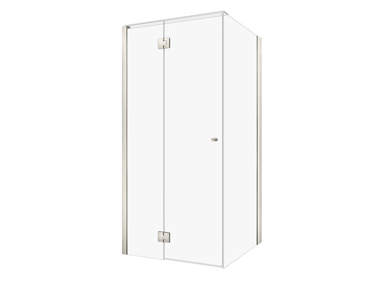 reece Kado Lux Frameless Enclosure with Wall Channel 1000 x 1000mm Brushed Nickel