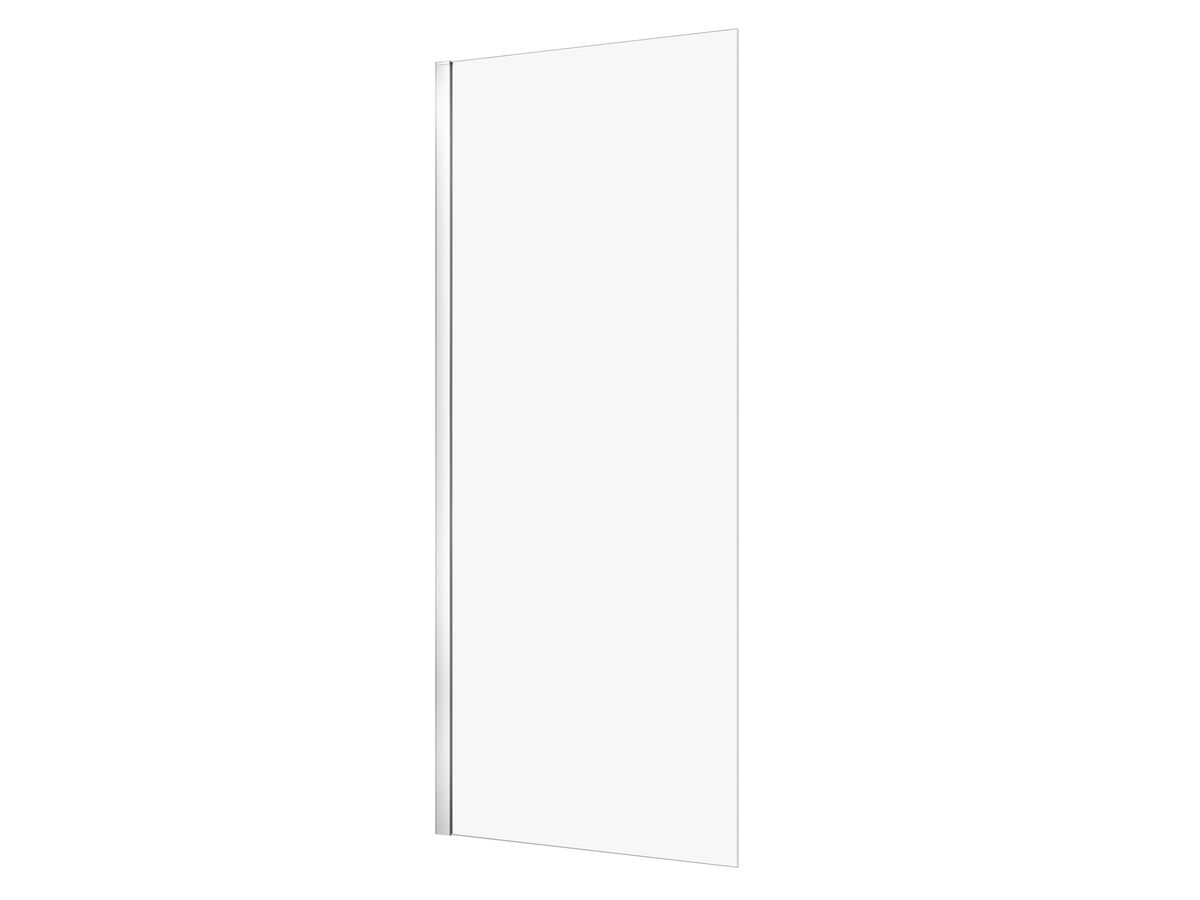 reece Kado Lux Frameless Rectangular Panel with Wall Channel Clear Glass 900mm Chrome