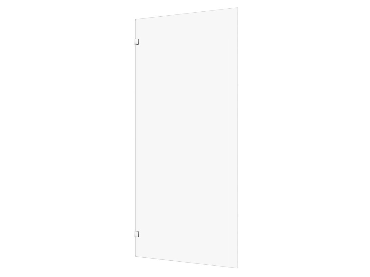 reece Kado Lux Frameless Rectangular Panel with Wall Clips Clear Glass 1000mm Chrome