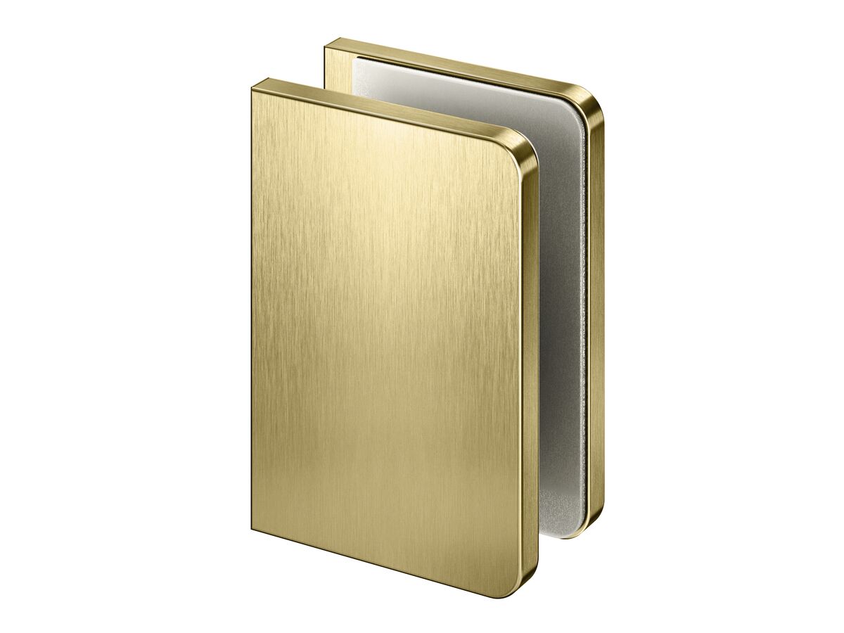 reece Kado Lux Frameless Shower Screen Clips (2) Brushed Brass
