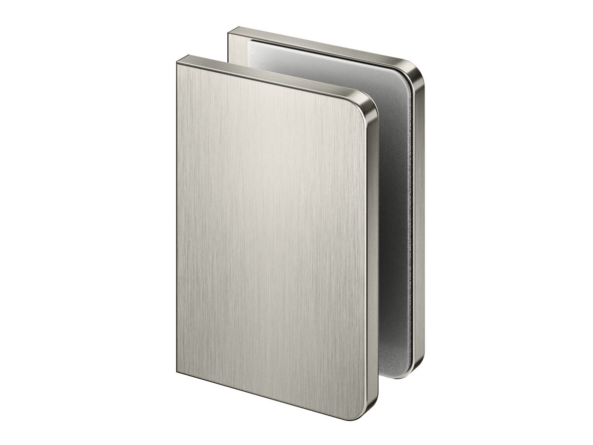reece Kado Lux Frameless Shower Screen Clips (2) Brushed Nickel
