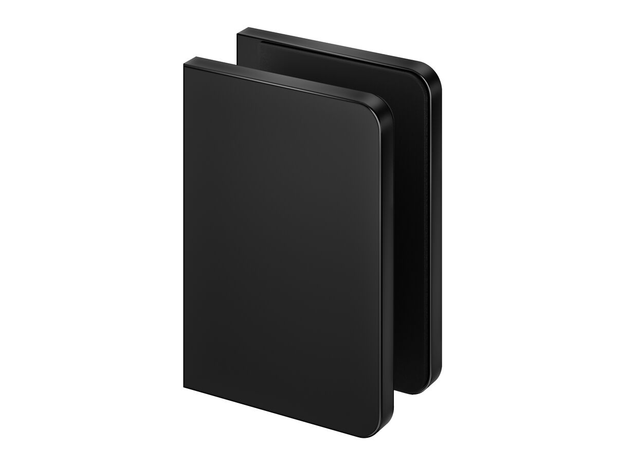 reece Kado Lux Frameless Shower Screen Clips (2) Matte Black