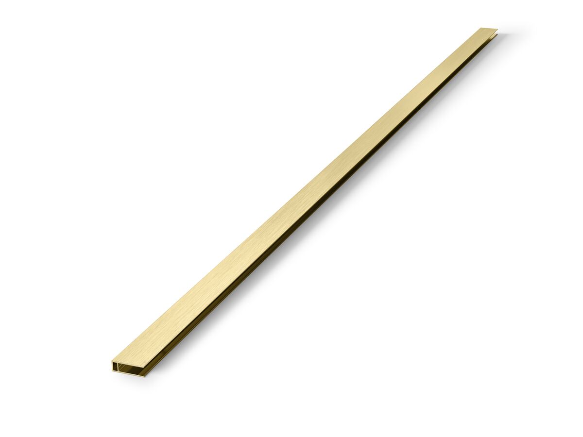 reece Kado Lux Frameless Shower Screen Wall Channel Brushed Brass