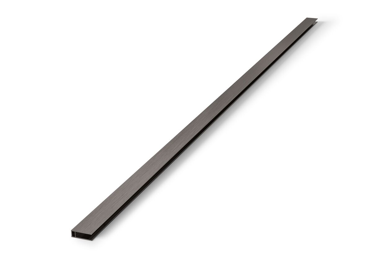 reece Kado Lux Frameless Shower Screen Wall Channel Brushed Gunmetal