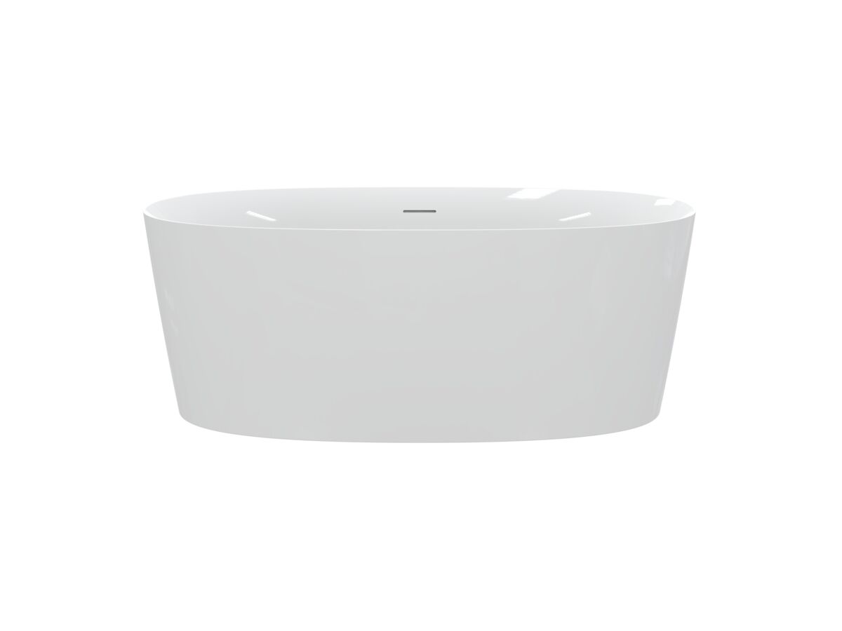 Reece Kado Lux Freestanding Bath 1500mm X 700mm X 580mm With Overflow Gloss White