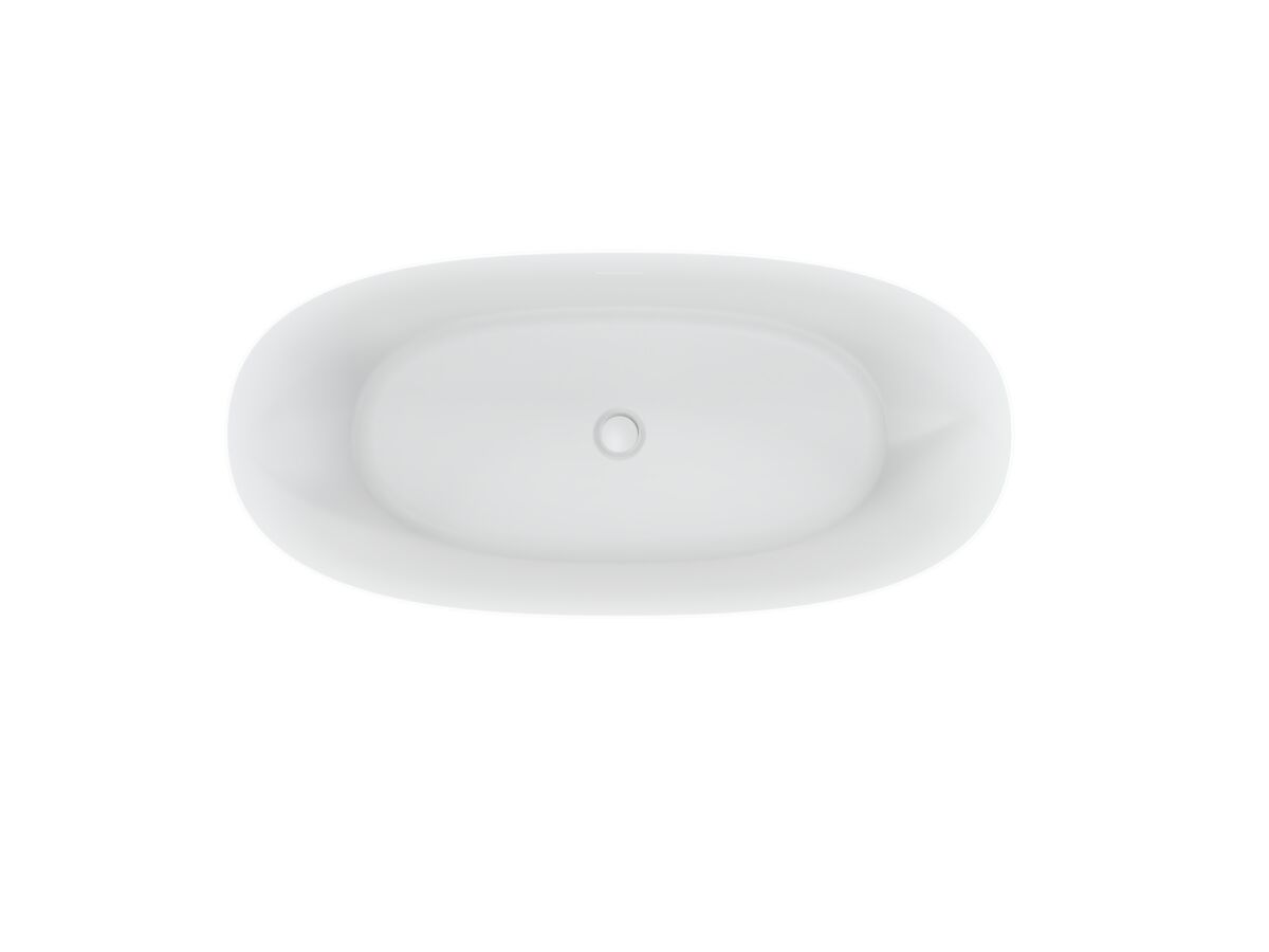 Reece Kado Lux Freestanding Bath 1500mm X 700mm X 580mm With Overflow Matte White