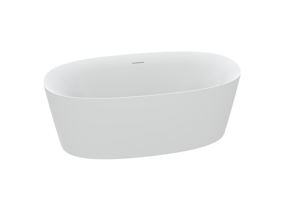 reece Kado Lux Freestanding Bath 1500mm x 700mm x 580mm with Overflow Matte White