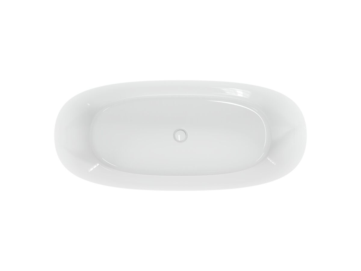 Reece Kado Lux Freestanding Bath 1700mm X 750mm X 580mm With Overflow Gloss White