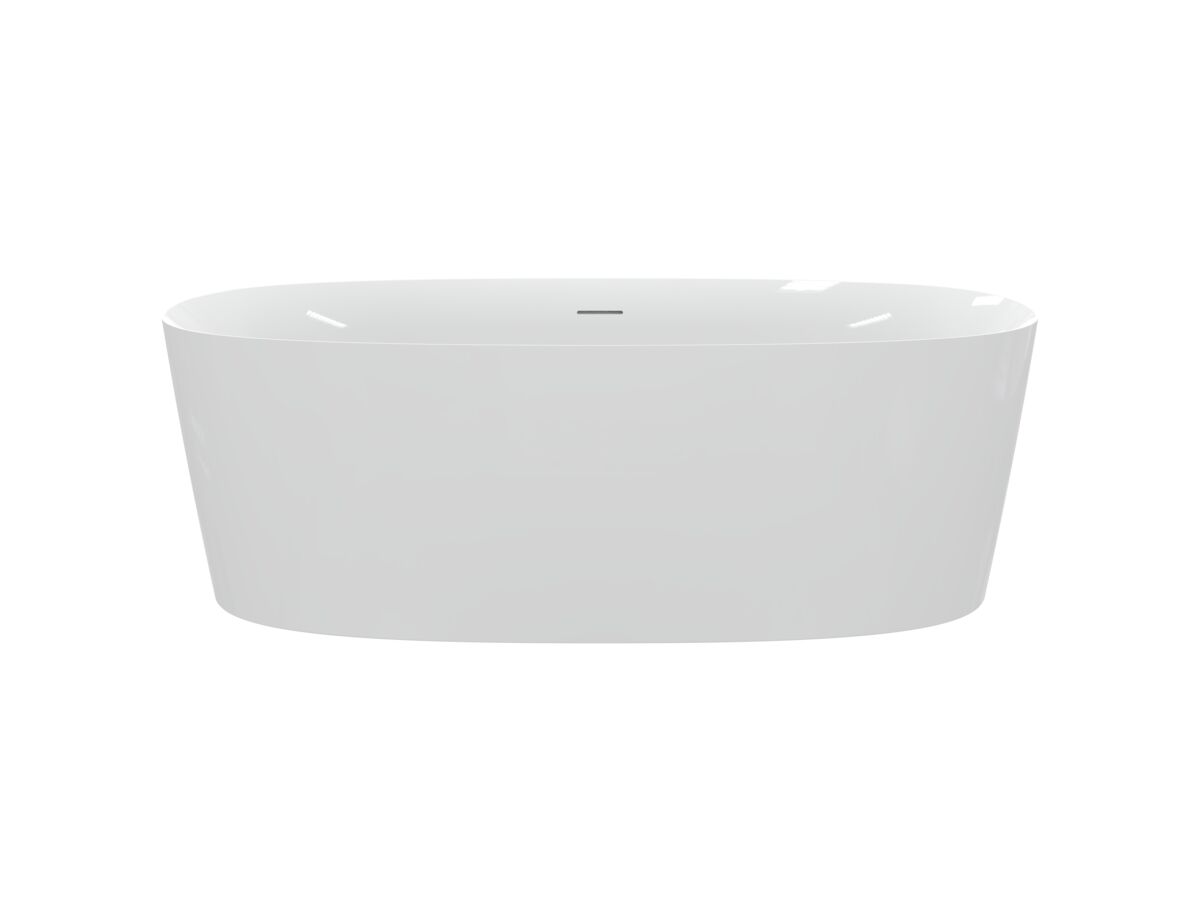 Reece Kado Lux Freestanding Bath 1700mm X 750mm X 580mm With Overflow Gloss White