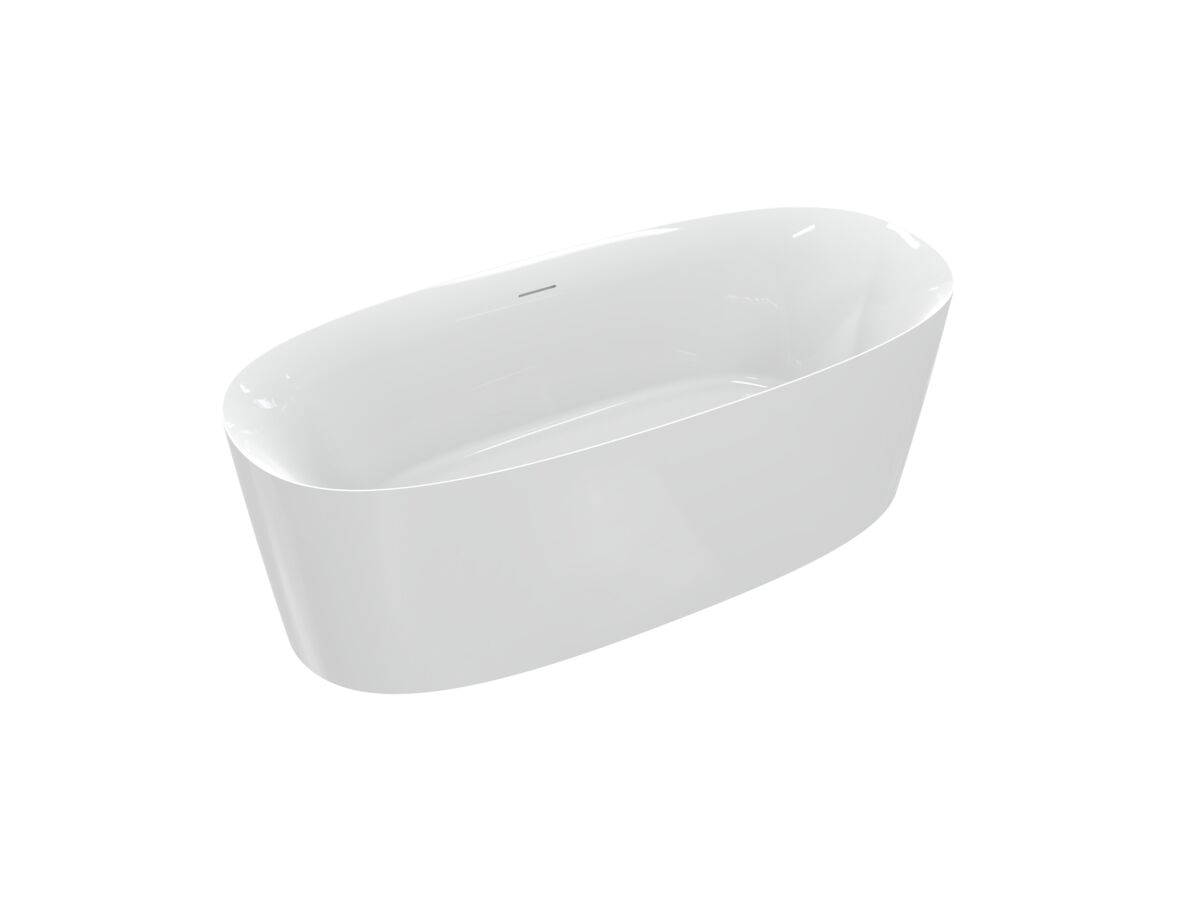 reece Kado Lux Freestanding Bath 1700mm x 750mm x 580mm with Overflow Gloss White