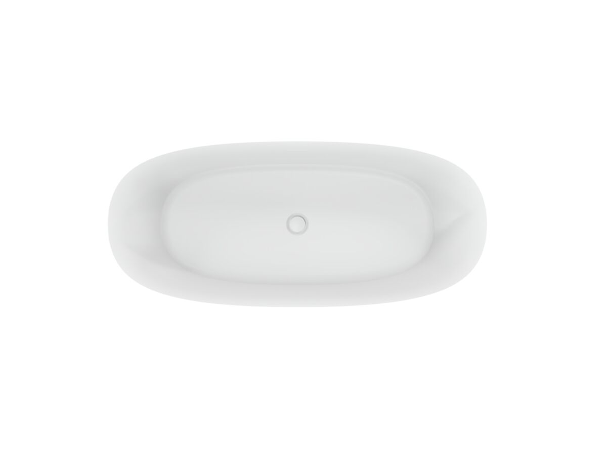 Reece Kado Lux Freestanding Bath 1700mm X 750mm X 580mm With Overflow Matte White