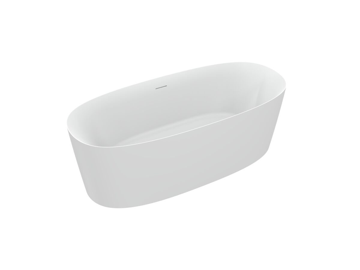 reece Kado Lux Freestanding Bath 1700mm x 750mm x 580mm with Overflow Matte White