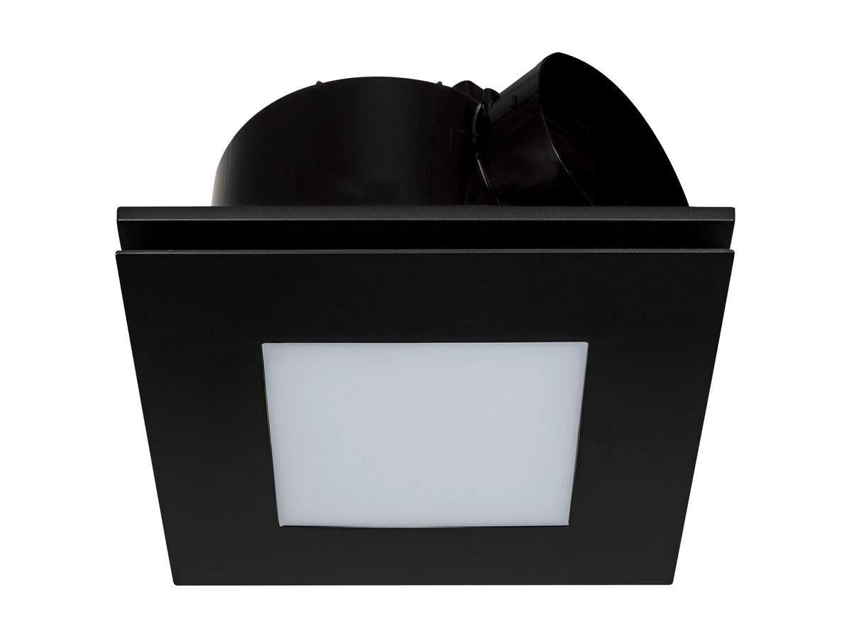 reece Kado Lux HiFlow 200 LED Exhaust Fan Square Matte Black
