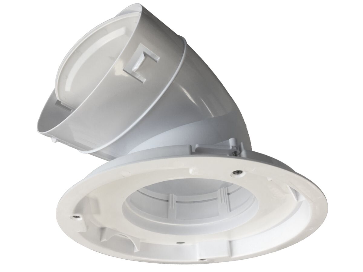 Reece Kado Lux HiFlow LED Inline Exhaust System Square Matte White