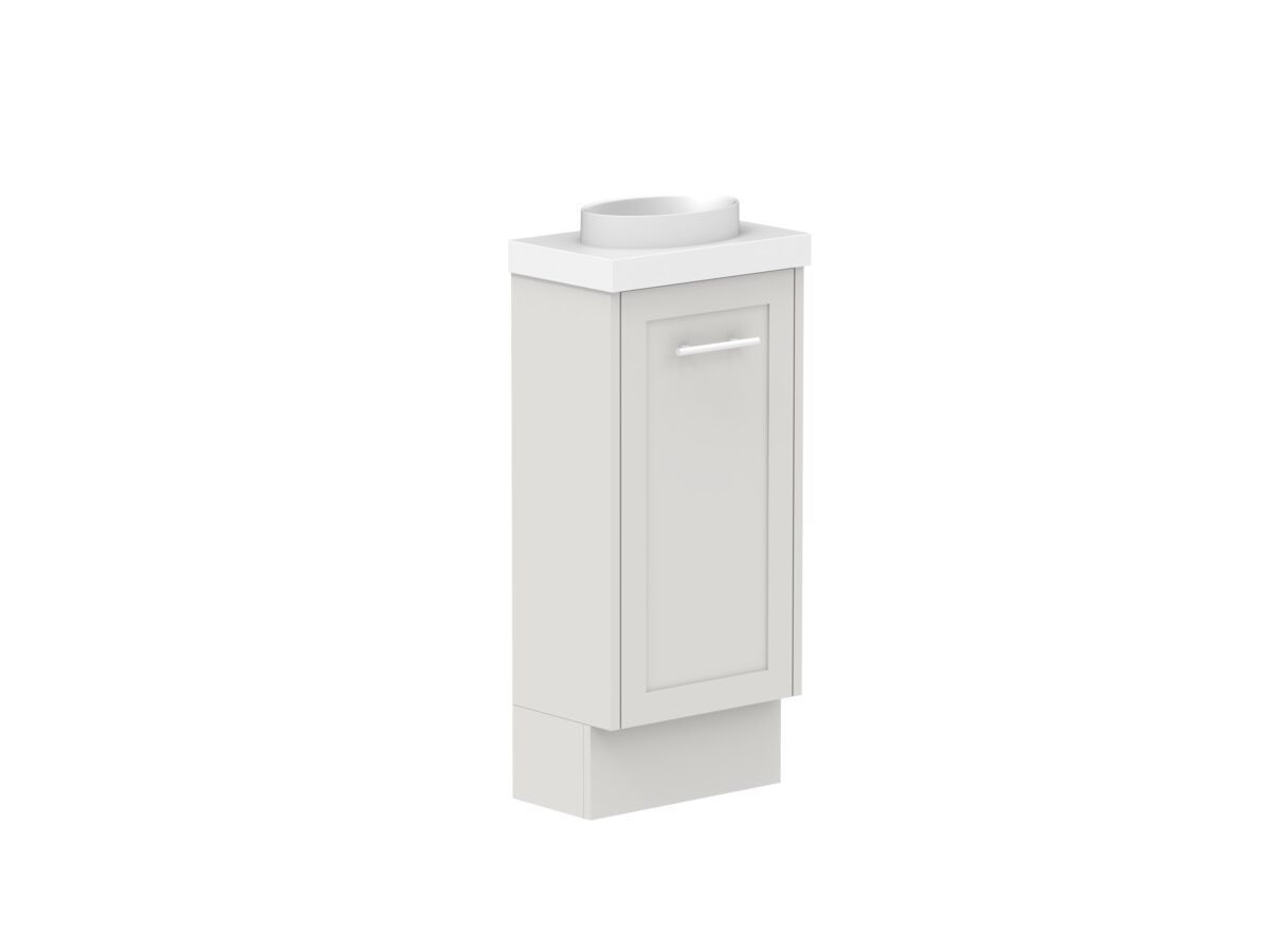 Reece Kado Lux Petite 400mm Floor Mounted Vanity Centre Basin 50mm Durasein Top (Basin Included)
