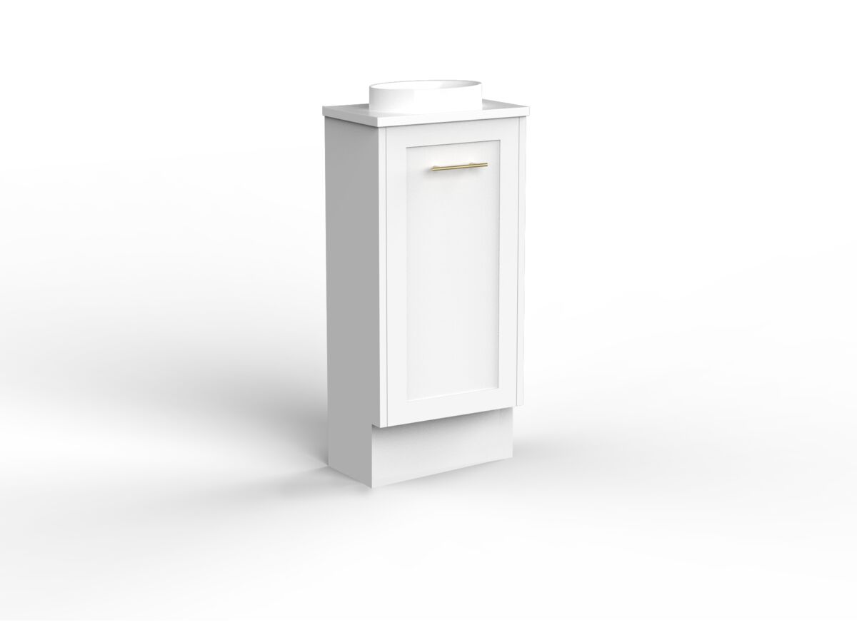 Reece Kado Lux Petite 400mm Floor Mounted Vanity Centre Basin 20mm Cherry Pie Top (Basin Included)