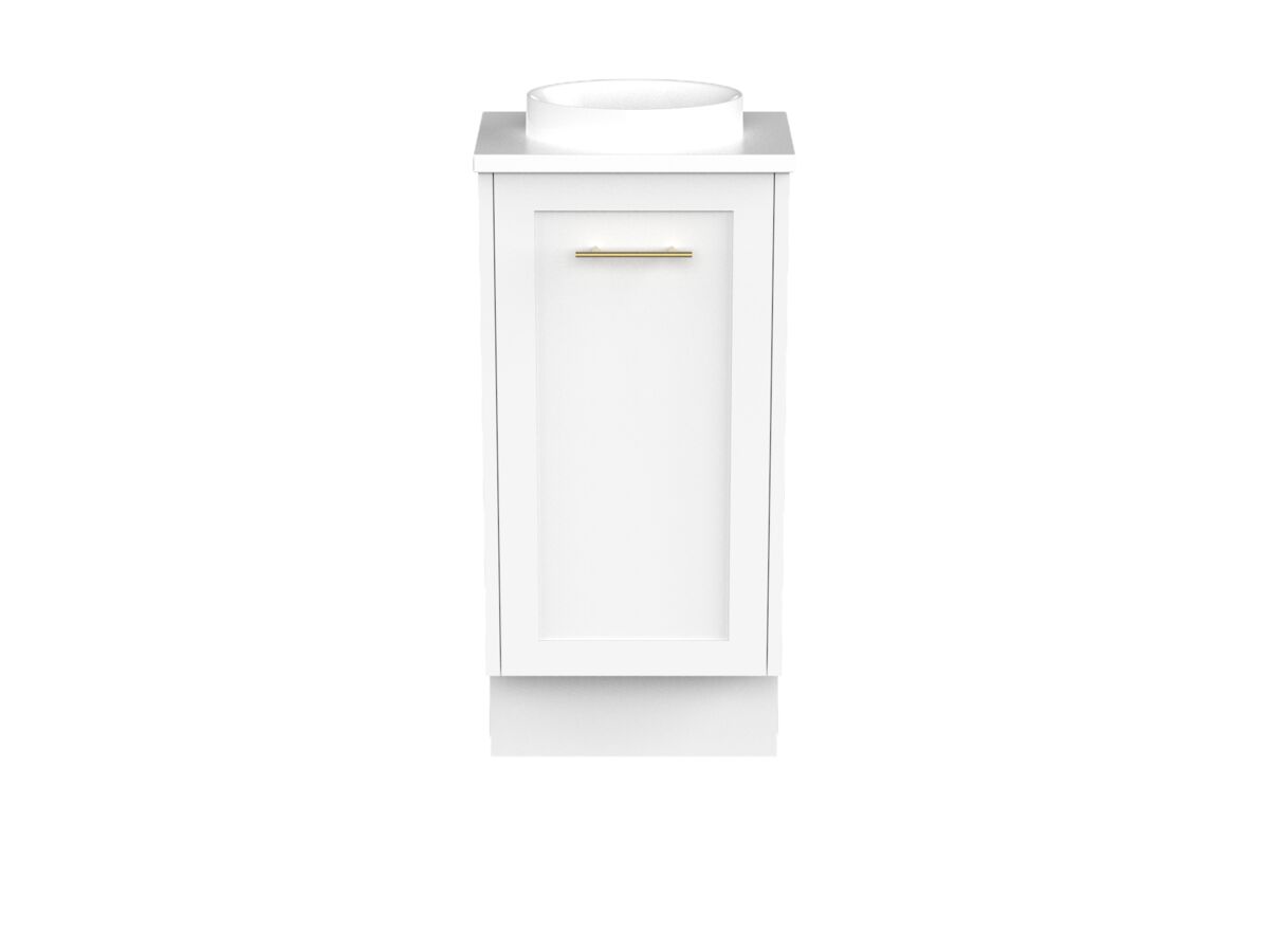 reece Kado Lux Petite 400mm Floor Mounted Vanity Centre Basin 20mm Cherry Pie Top (Basin Included)