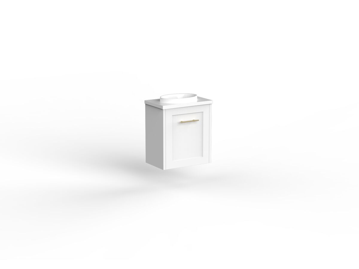 Reece Kado Lux Petite 400mm Wall Hung Vanity Centre Basin 20mm Cherry Pie Top (Basin Included)