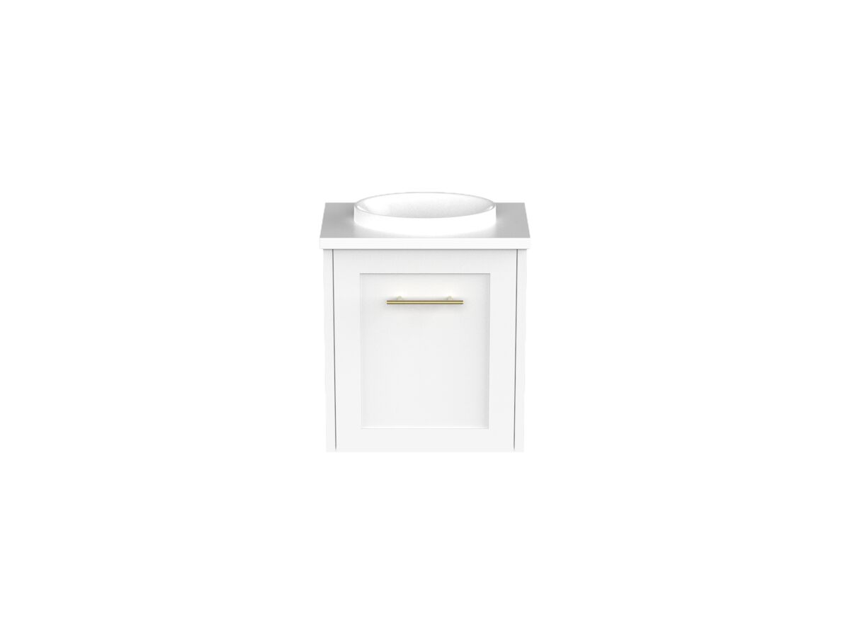 reece Kado Lux Petite 400mm Wall Hung Vanity Centre Basin 20mm Cherry Pie Top (Basin Included)