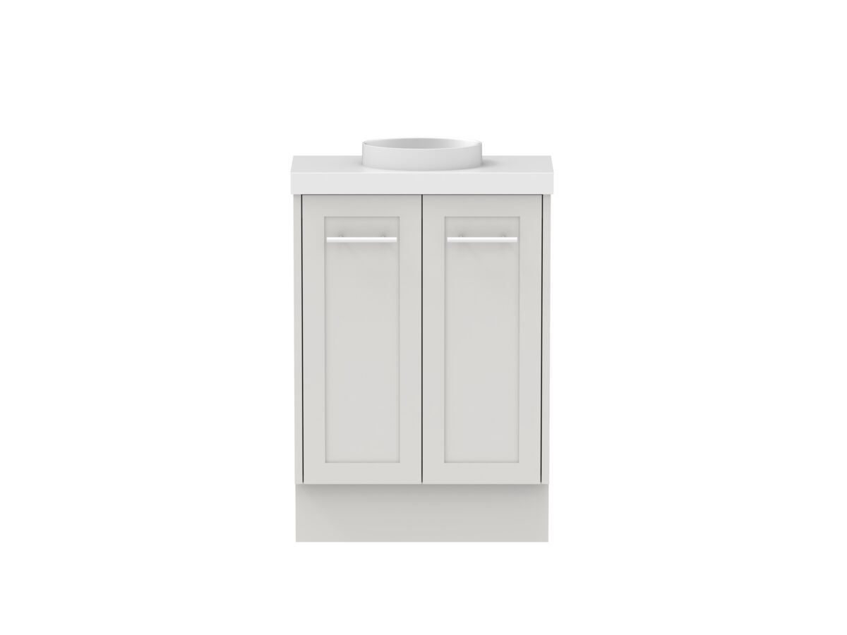 reece Kado Lux Petite 600mm Floor Mounted Vanity Centre Basin 50mm Durasein Top (Basin Included)