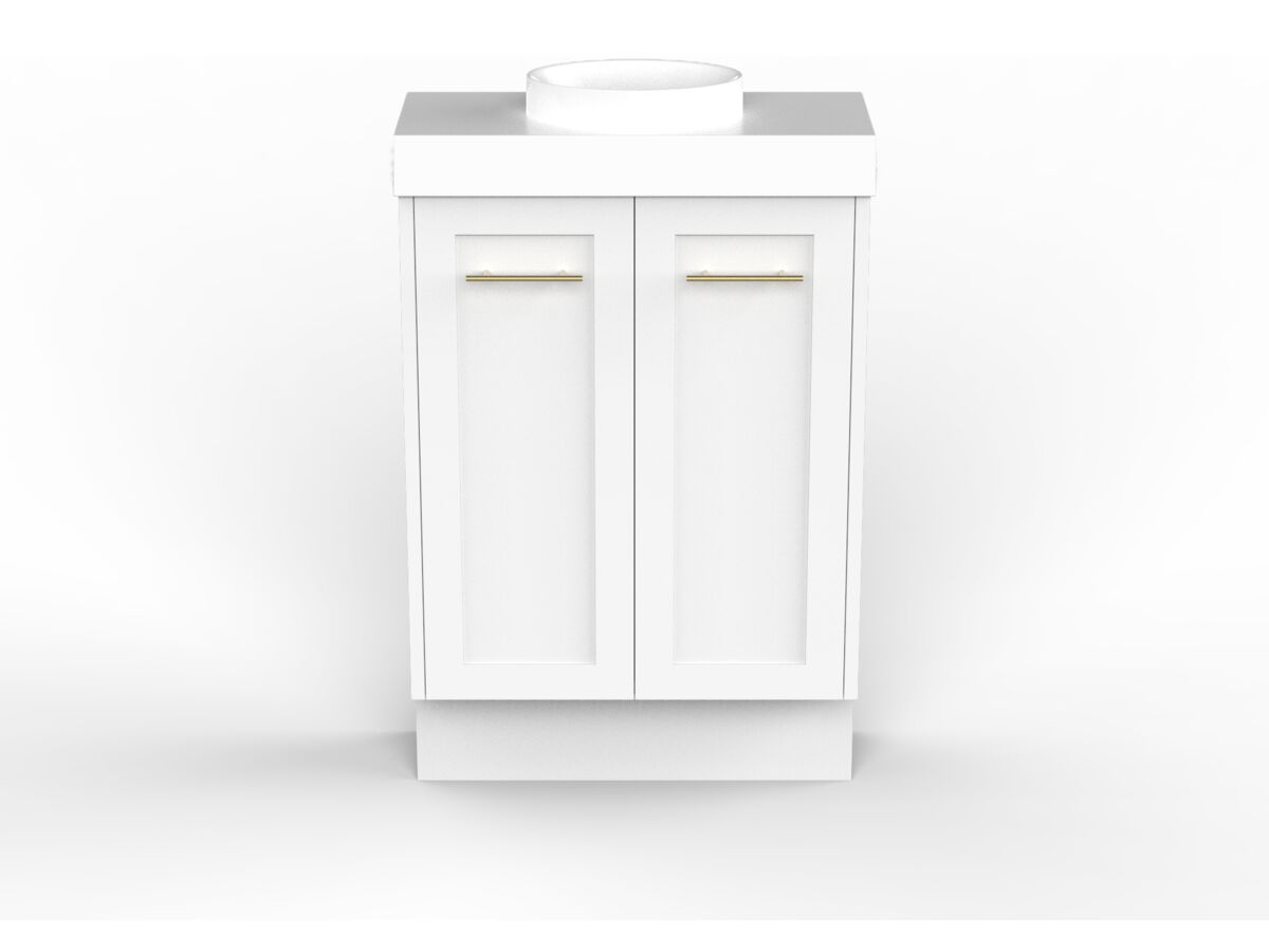 reece Kado Lux Petite 600mm Floor Mounted Vanity Centre Basin 90mm Cherry Pie Top (Basin Included)