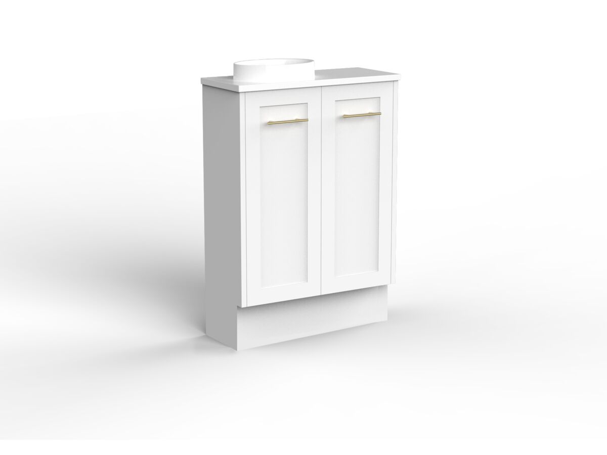 Reece Kado Lux Petite 600mm Floor Mounted Vanity Left Hand Basin 20mm Cherry Pie Top (Basin Included)