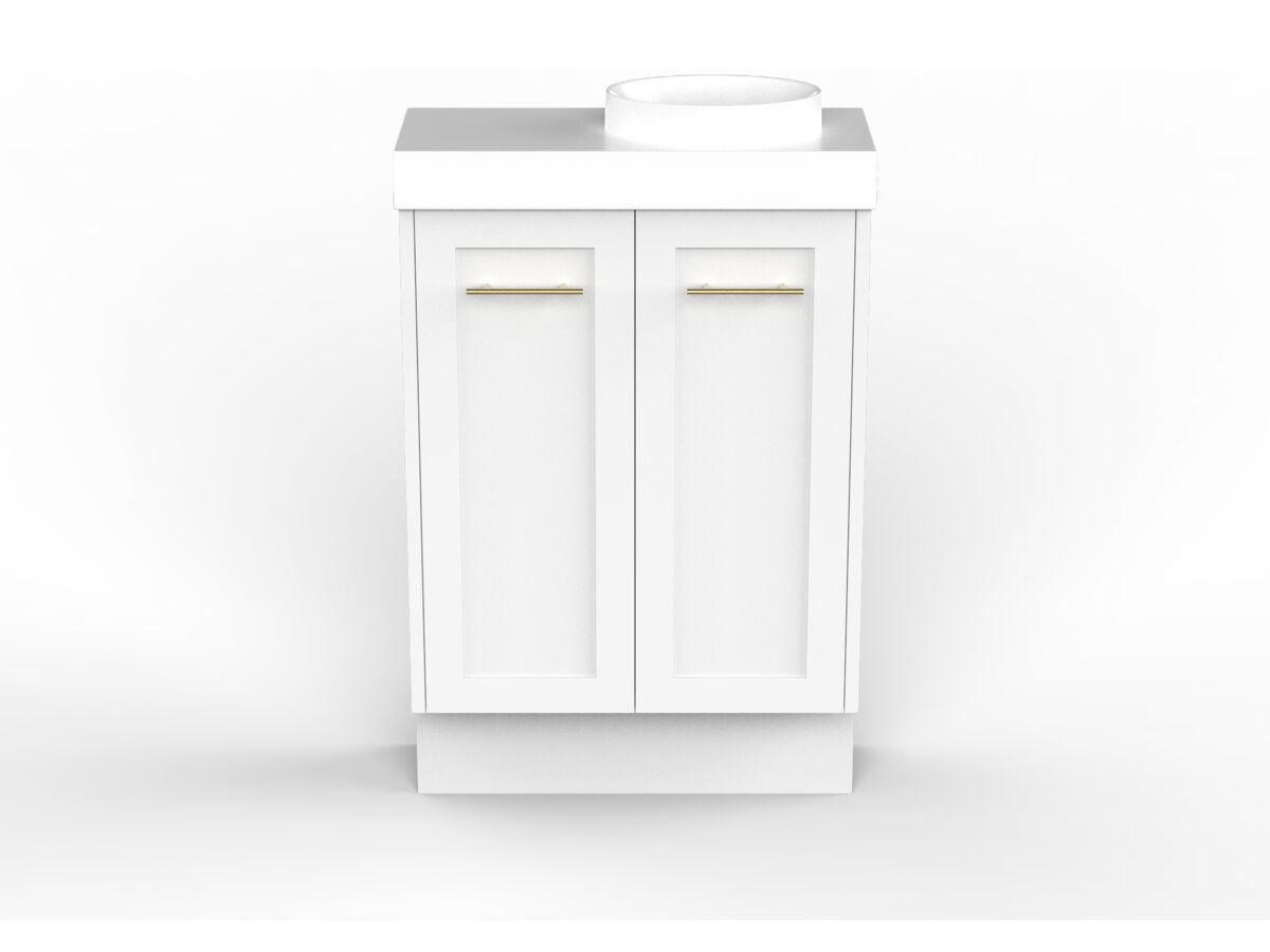 reece Kado Lux Petite 600mm Floor Mounted Vanity Right Hand Basin 90mm Cherry Pie Top (Basin Included)