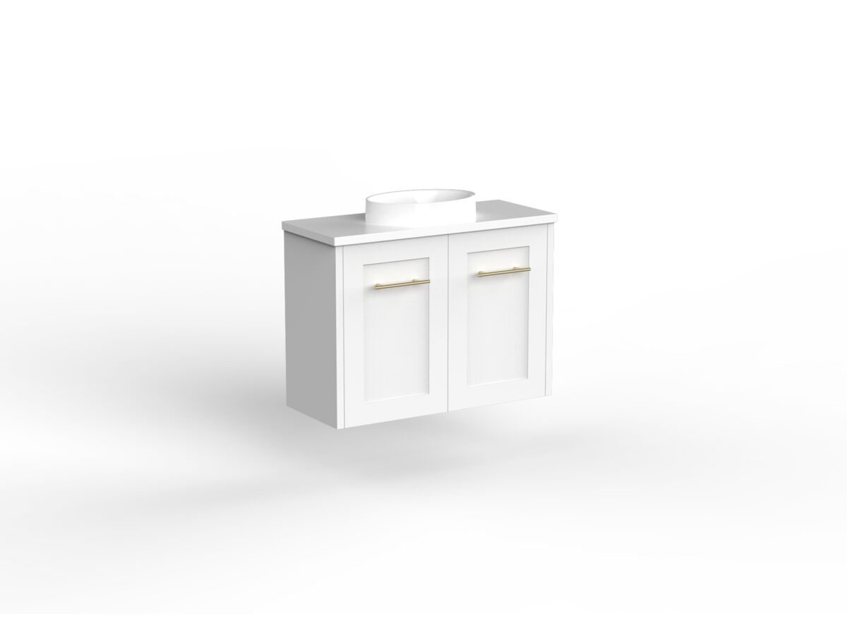 Reece Kado Lux Petite 600mm Wall Hung Vanity Centre Basin 20mm Cherry Pie Top (Basin Included)