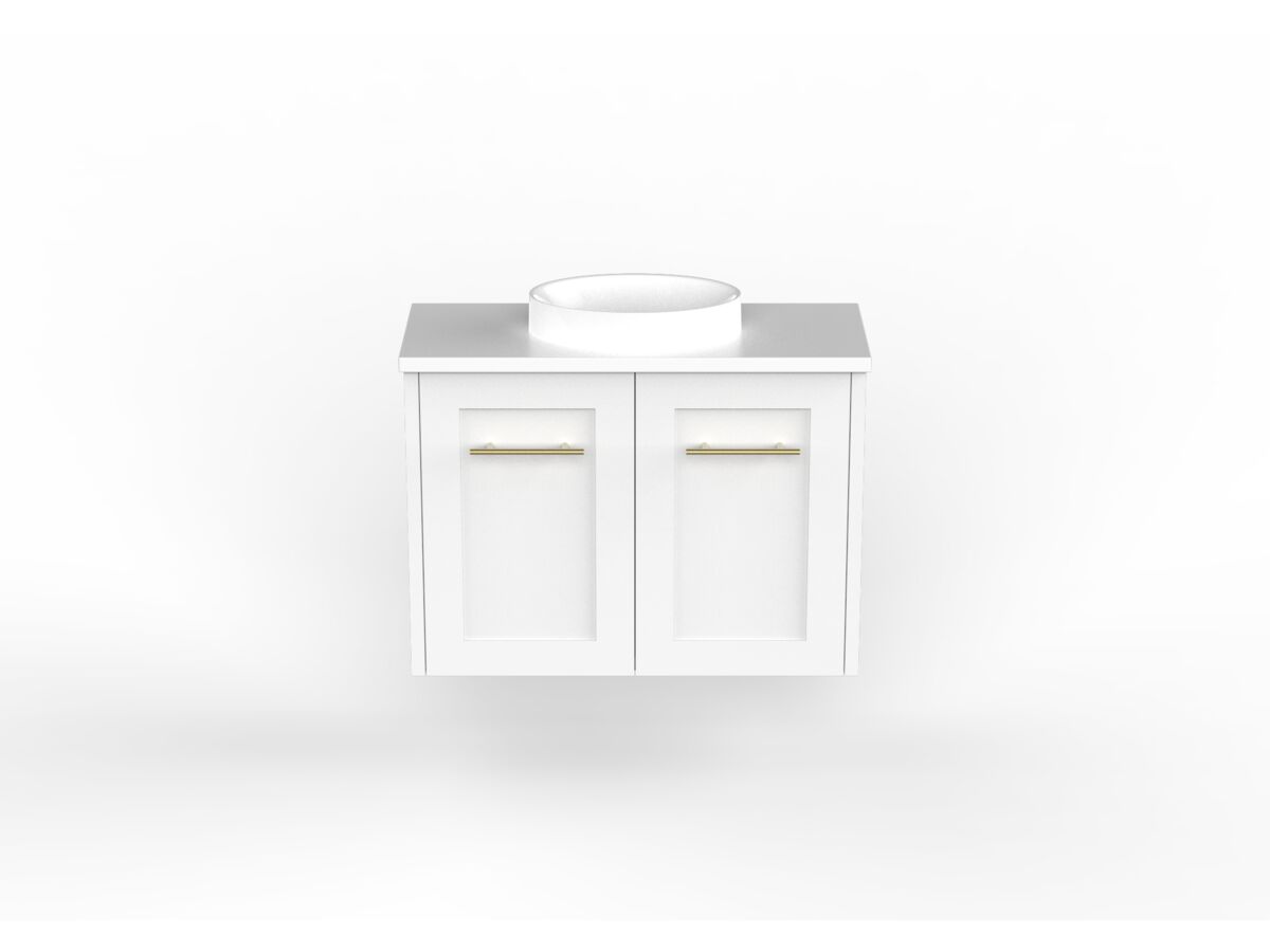 reece Kado Lux Petite 600mm Wall Hung Vanity Centre Basin 20mm Cherry Pie Top (Basin Included)