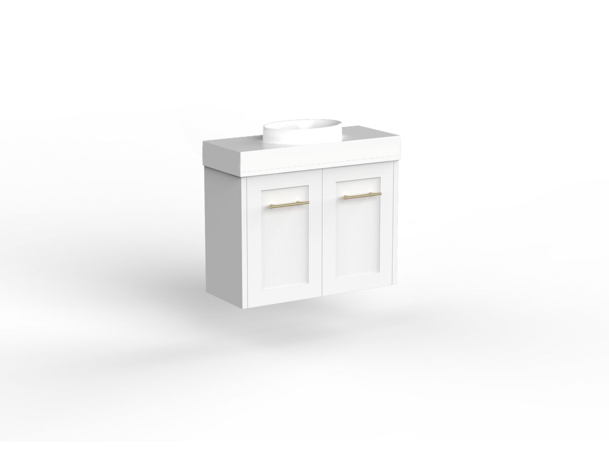Reece Kado Lux Petite 600mm Wall Hung Vanity Centre Basin 90mm Cherry Pie Top (Basin Included)