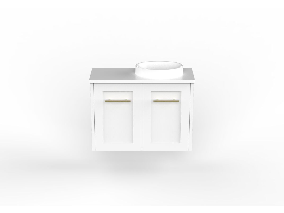 reece Kado Lux Petite 600mm Wall Hung Vanity Right Hand Basin 20mm Cherry Pie Top (Basin Included)