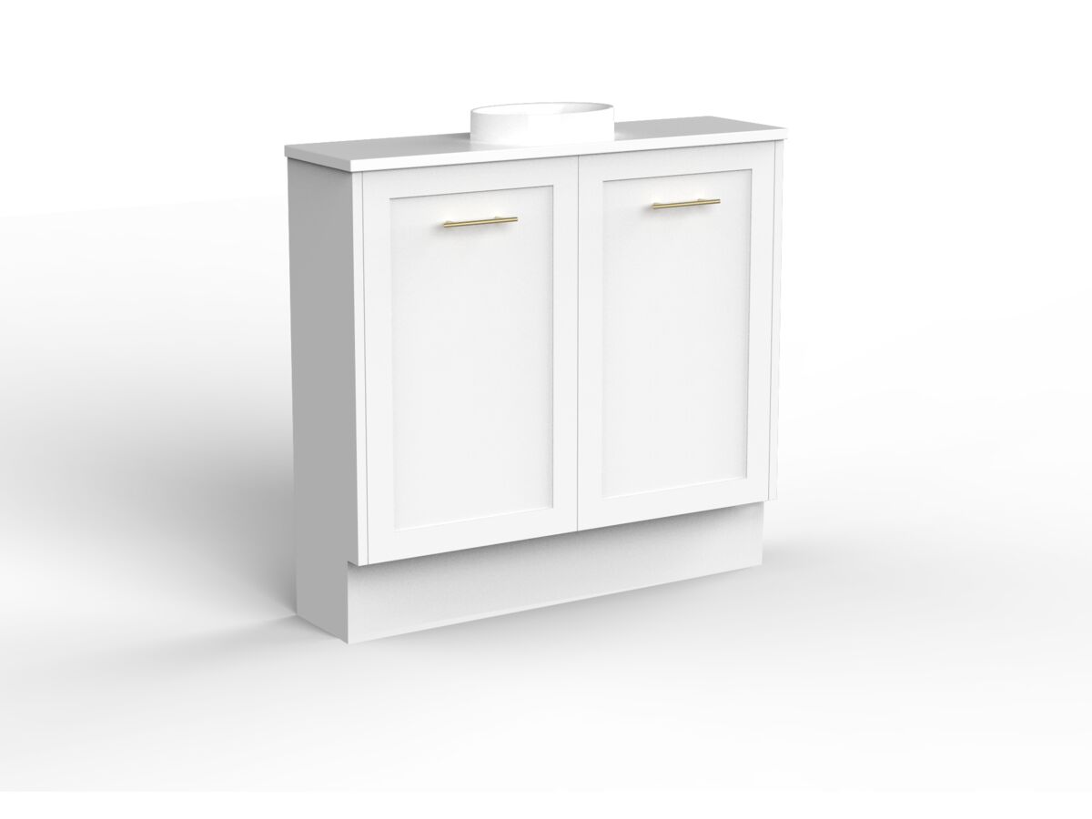 Reece Kado Lux Petite 900mm Floor Mounted Vanity Centre Basin 20mm Cherry Pie Top (Basin Included)