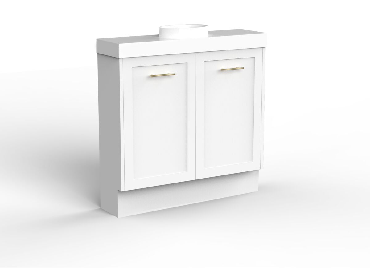 Reece Kado Lux Petite 900mm Floor Mounted Vanity Centre Basin 90mm Cherry Pie Top (Basin Included)