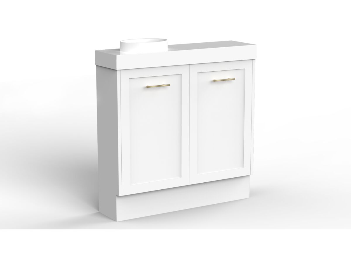 Reece Kado Lux Petite 900mm Floor Mounted Vanity Left Hand Basin 90mm Cherry Pie Top (Basin Included)