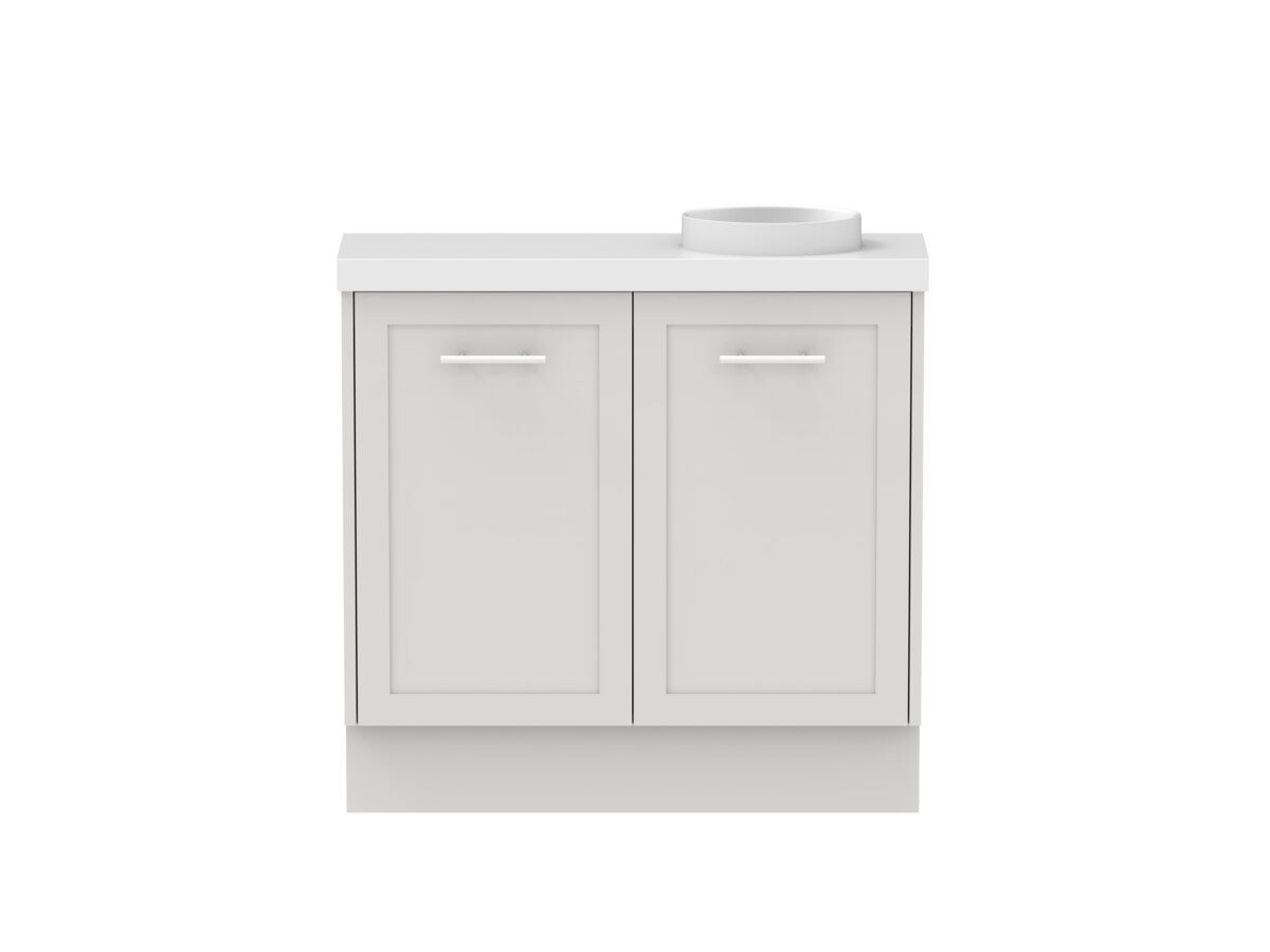 reece Kado Lux Petite 900mm Floor Mounted Vanity Right Hand Basin 50mm Cherry Pie Top (Basin Included)