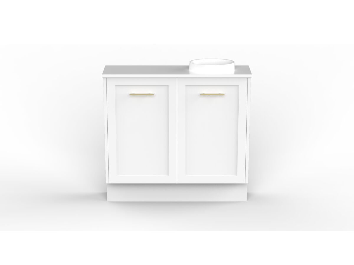reece Kado Lux Petite 900mm Floor Mounted Vanity Right Hand Basin 20mm Cherry Pie Top (Basin Included)