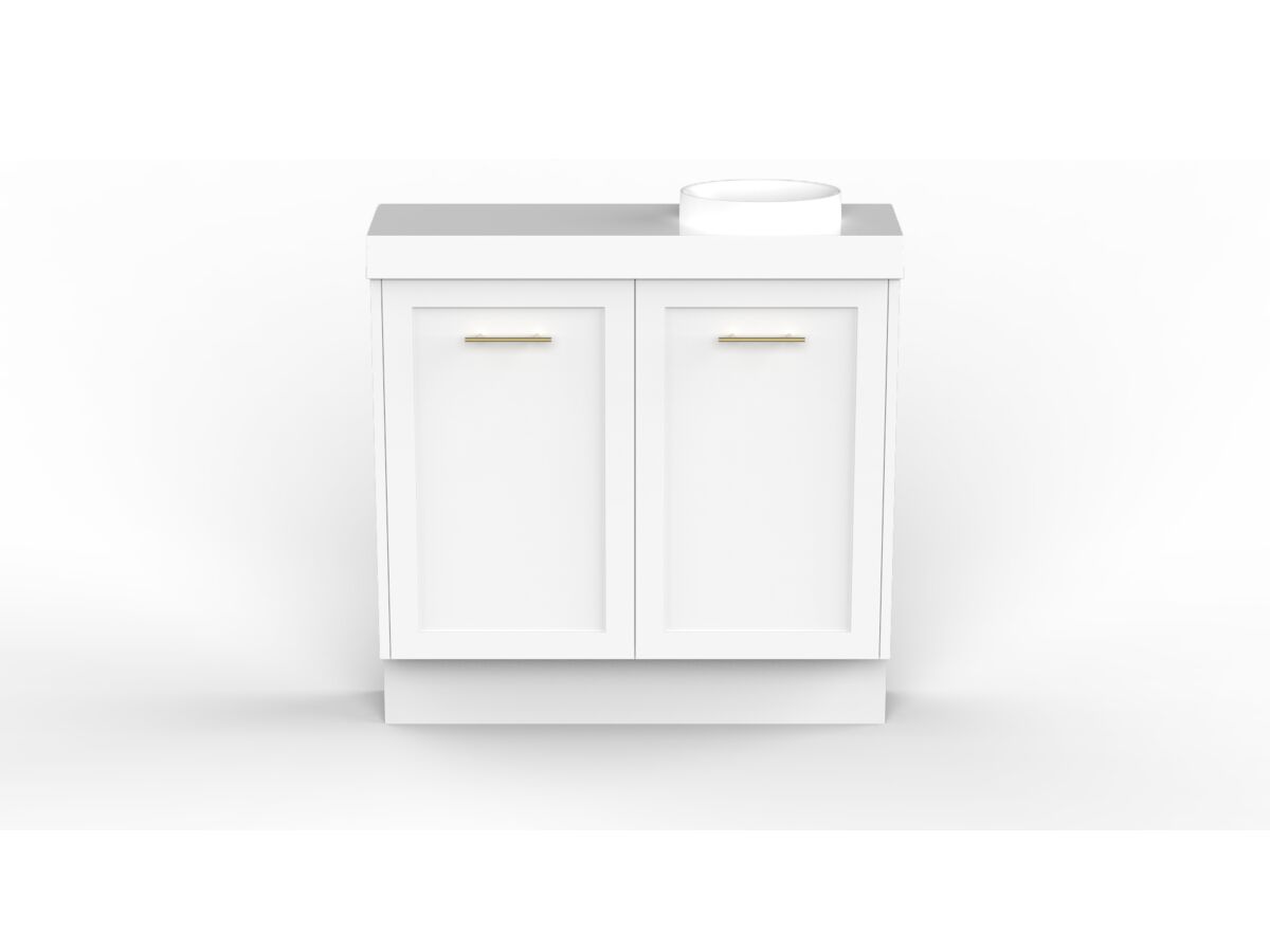 reece Kado Lux Petite 900mm Floor Mounted Vanity Right Hand Basin 90mm Cherry Pie Top (Basin Included)
