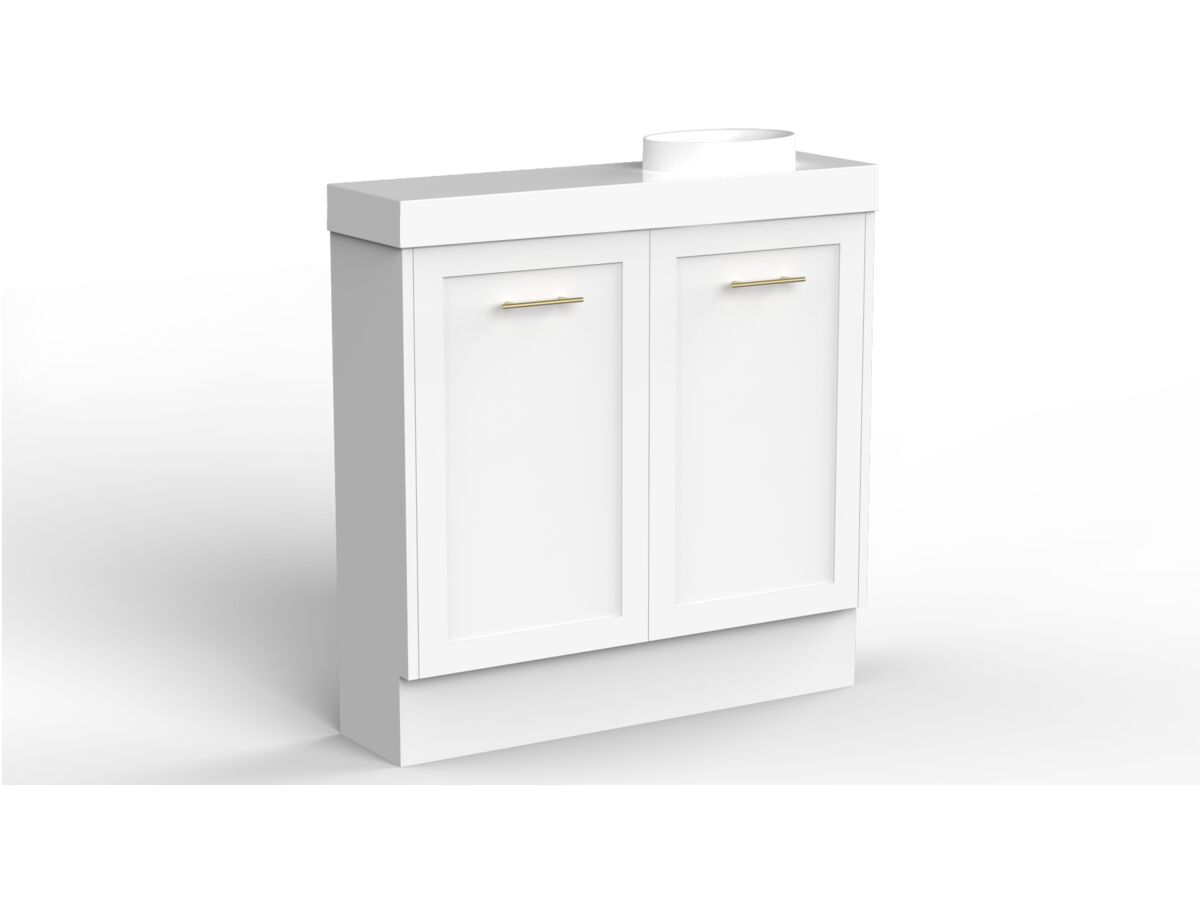 Reece Kado Lux Petite 900mm Floor Mounted Vanity Right Hand Basin 90mm Cherry Pie Top (Basin Included)