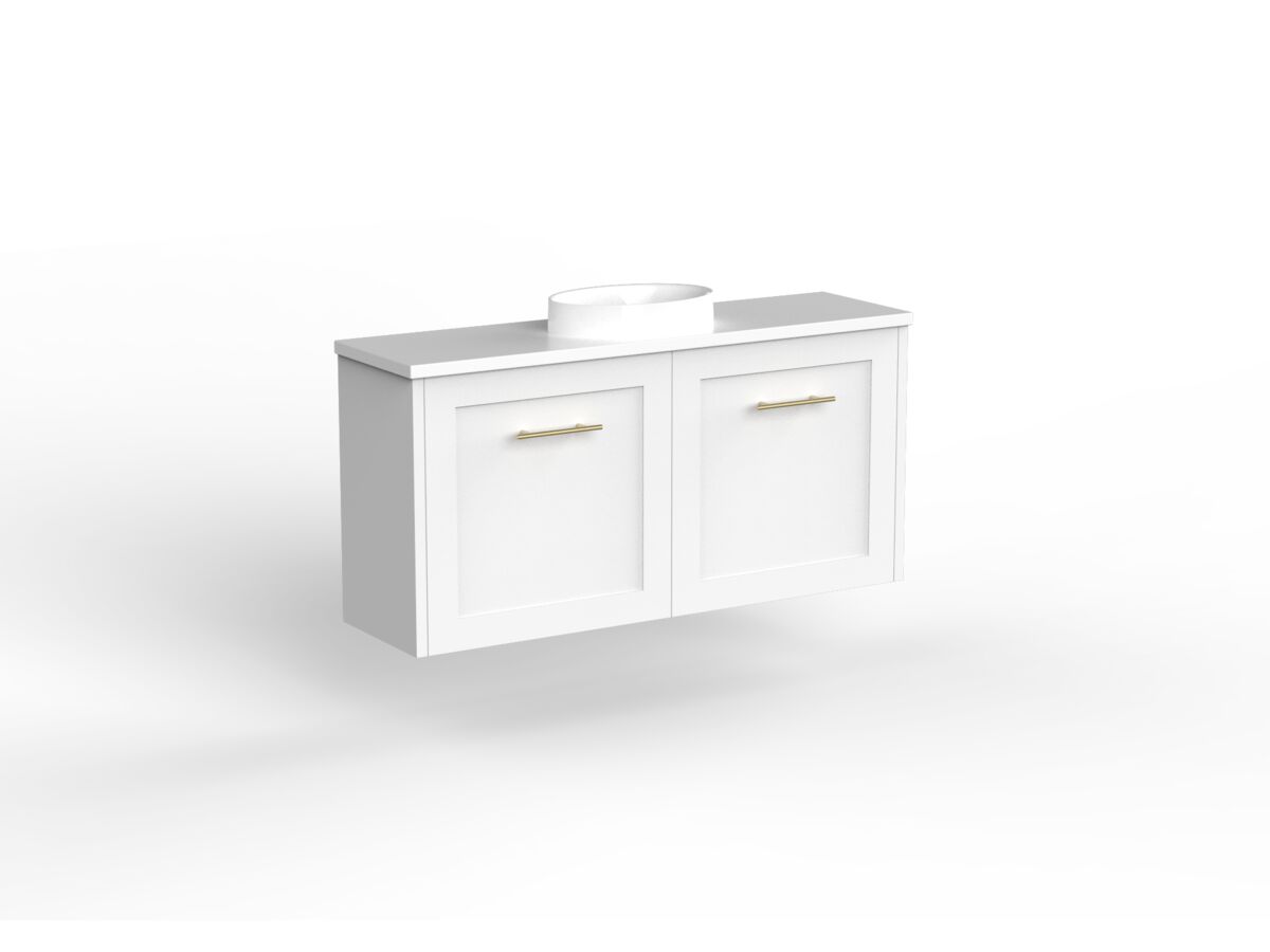 Reece Kado Lux Petite 900mm Wall Hung Vanity Centre Basin 20mm Cherry Pie Top (Basin Included)