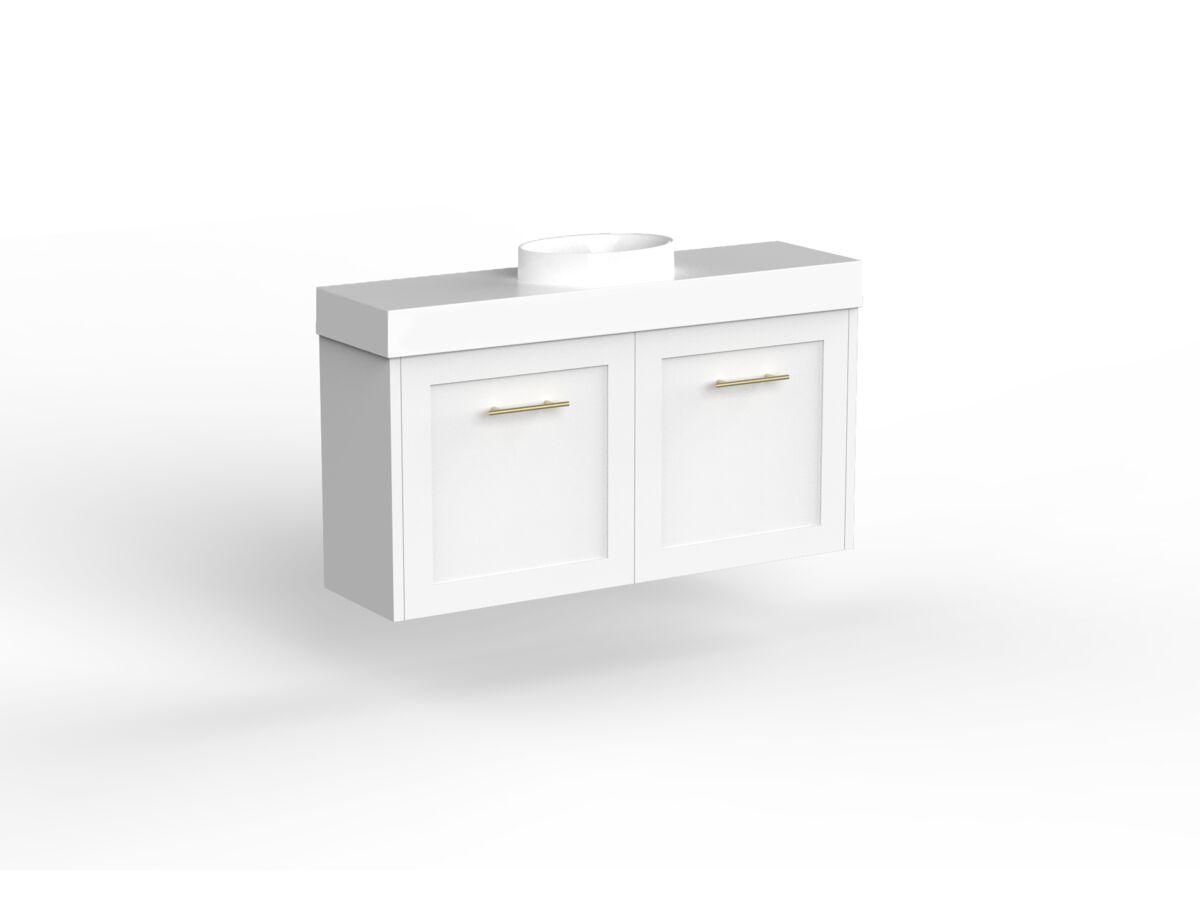 Reece Kado Lux Petite 900mm Wall Hung Vanity Centre Basin 90mm Cherry Pie Top (Basin Included)