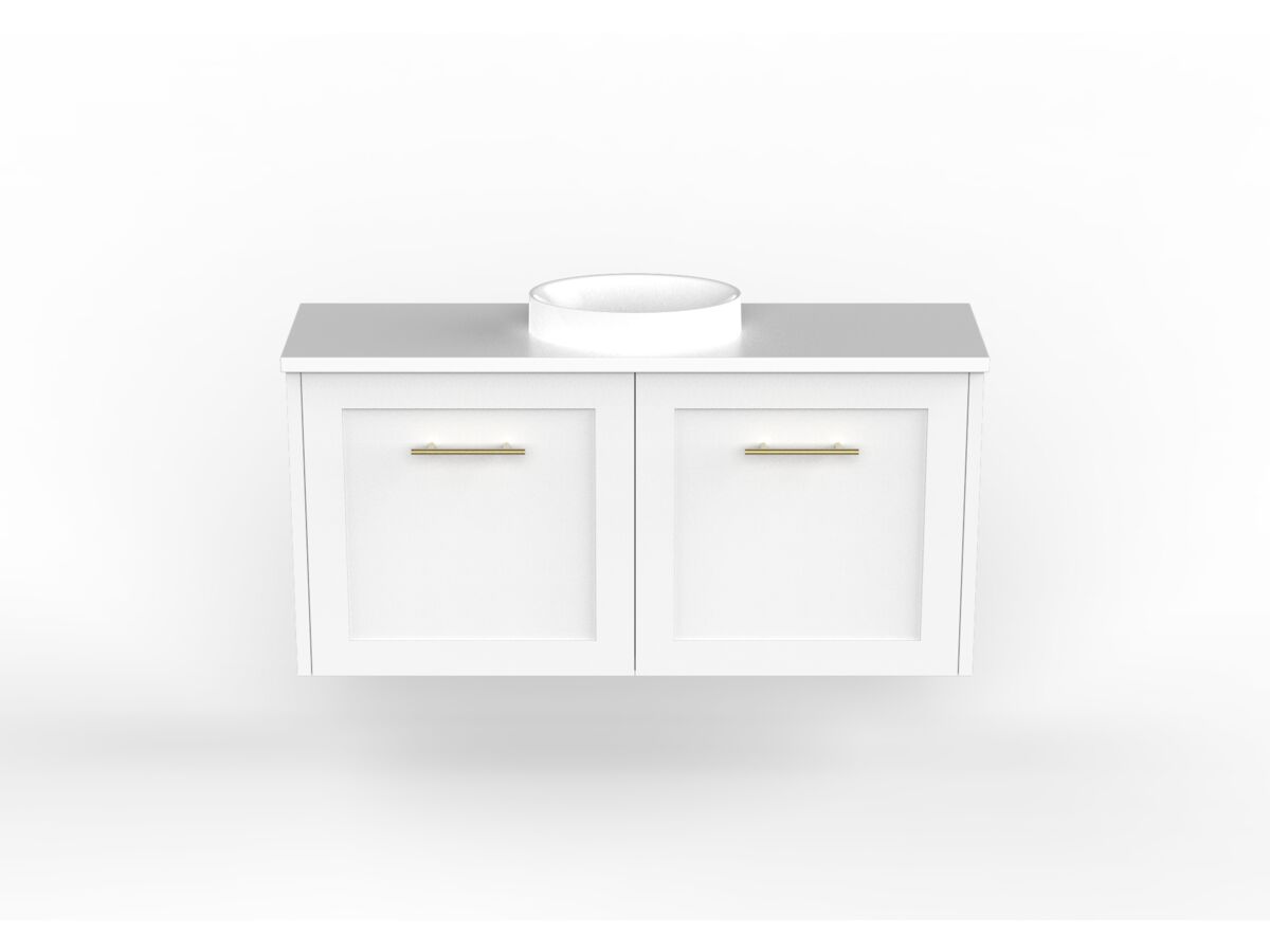 reece Kado Lux Petite 900mm Wall Hung Vanity Centre Basin 20mm Cherry Pie Top (Basin Included)