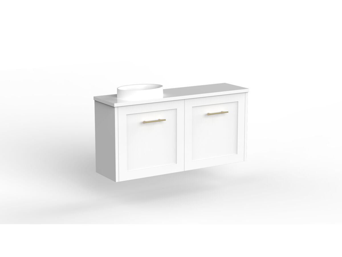 Reece Kado Lux Petite 900mm Wall Hung Vanity Left Hand Basin 20mm Cherry Pie Top (Basin Included)