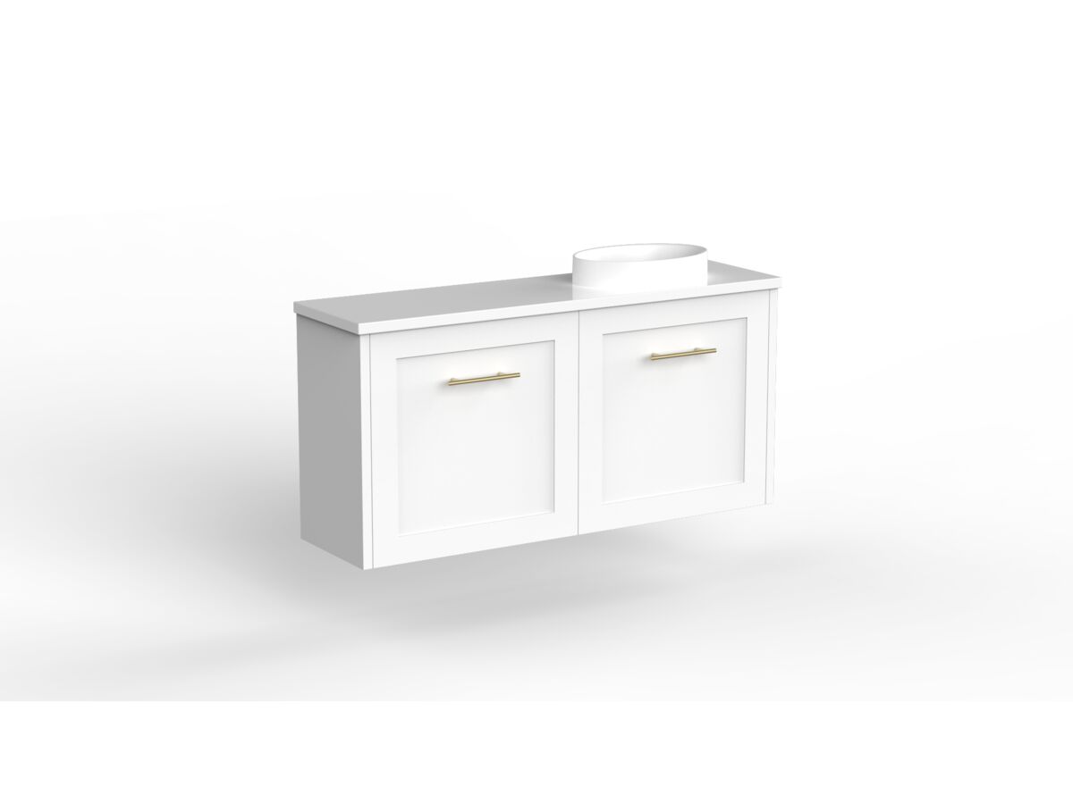 Reece Kado Lux Petite 900mm Wall Hung Vanity Right Hand Basin 20mm Cherry Pie Top (Basin Included)