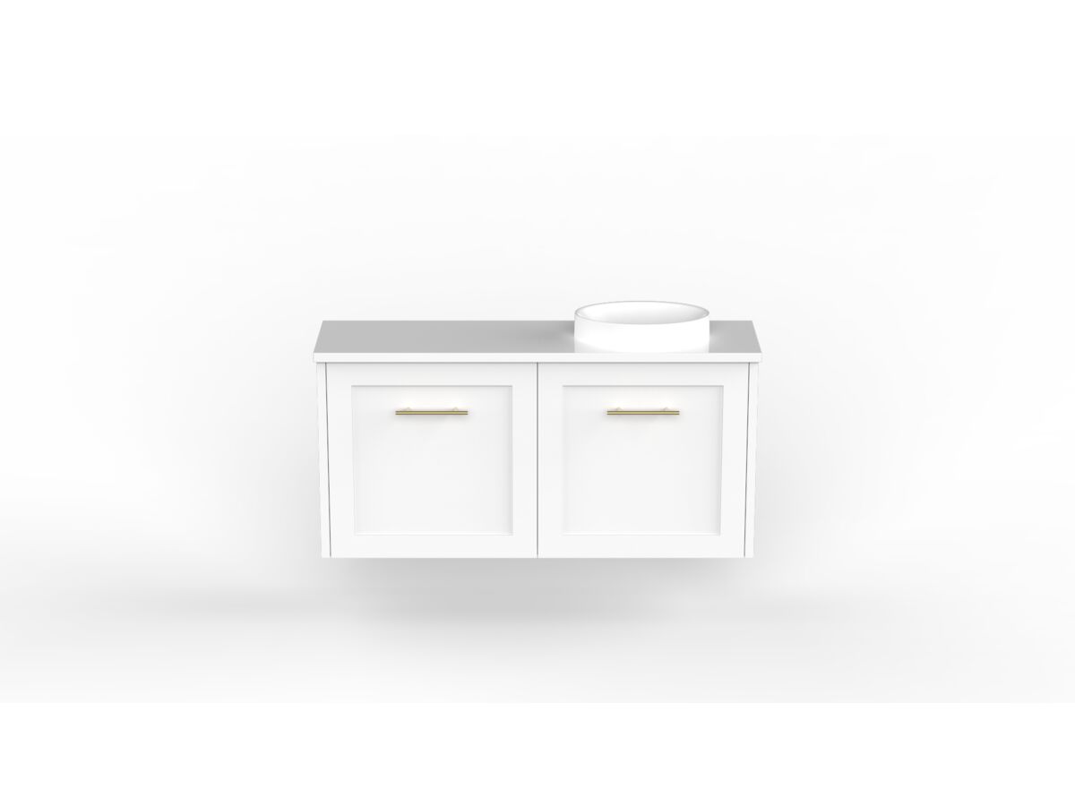 reece Kado Lux Petite 900mm Wall Hung Vanity Right Hand Basin 20mm Cherry Pie Top (Basin Included)