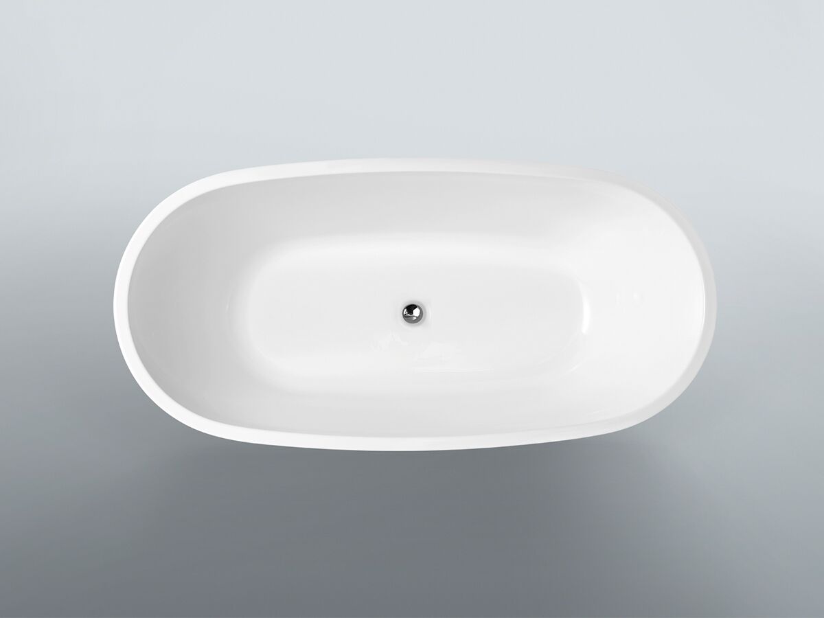 Reece Kado Lux Petite Freestanding Bath 1500mm Black/ White