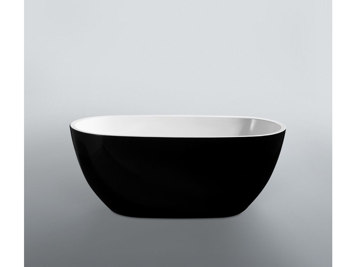 Reece Kado Lux Petite Freestanding Bath 1500mm Black/ White
