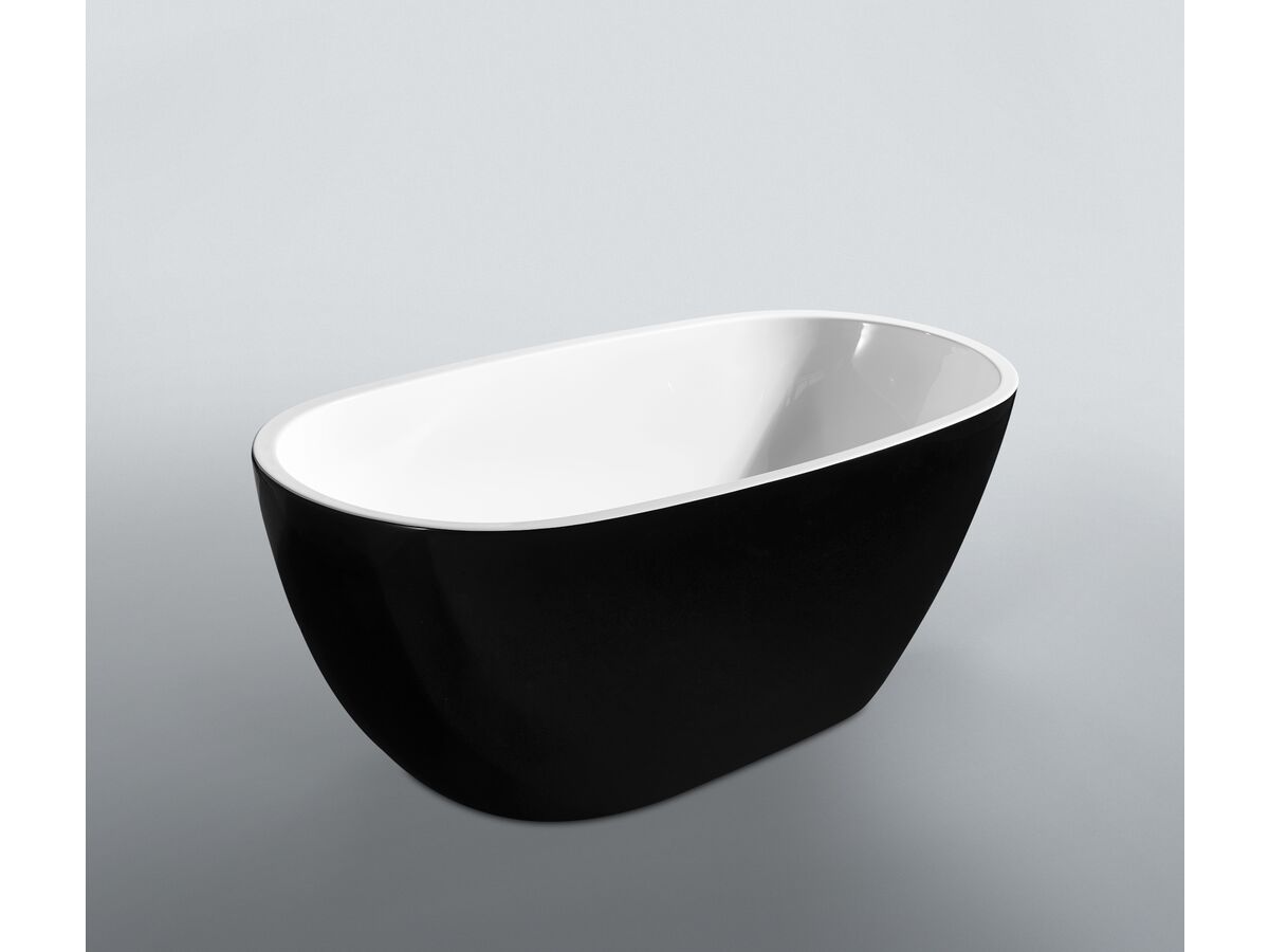 reece Kado Lux Petite Freestanding Bath 1500mm Black/ White